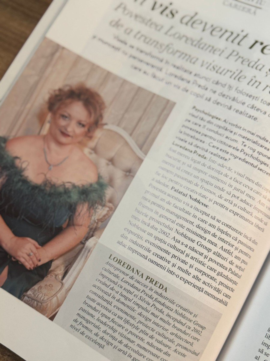 Loredana Preda în revista Psychologies – povestea unui vis devenit realitate prin pasiune, creativitate și perseverență