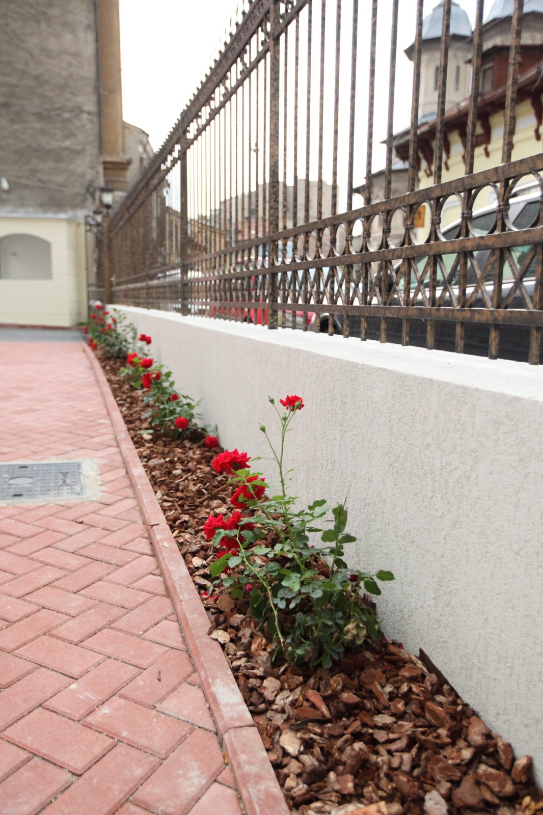 Detaliu de fier forjat restaurat — Palatul Noblesse