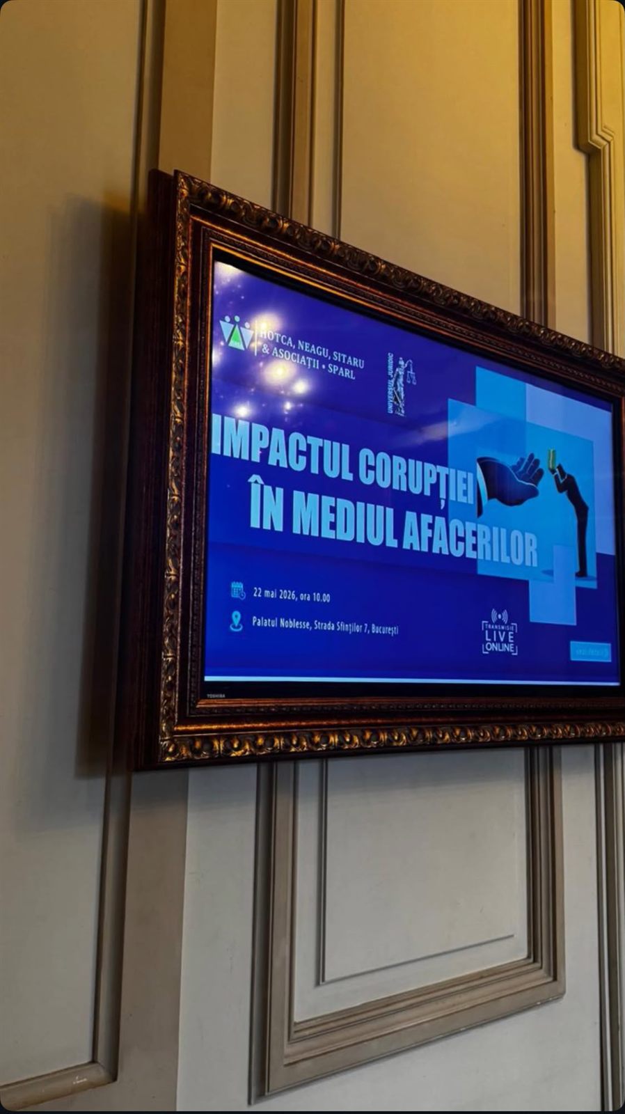 Ecran impactul coruptiei conferinta palatul noblesse — Palatul Noblesse