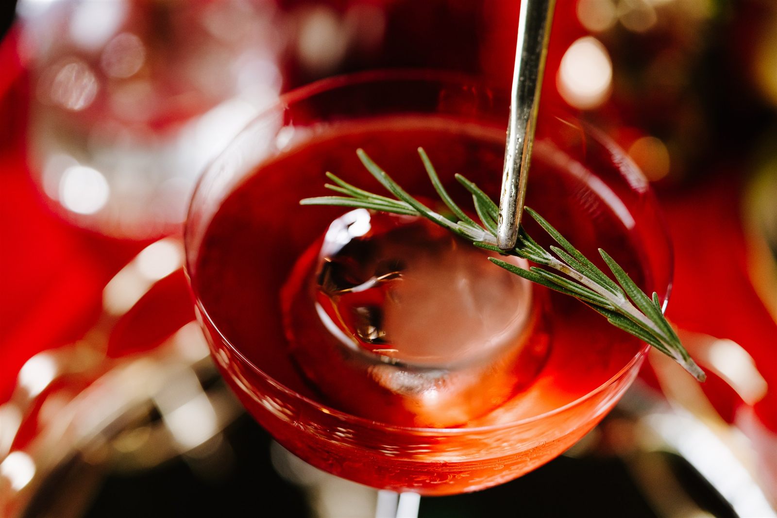 Detaliu de cocktail signature de sărbători la Palatul Noblesse