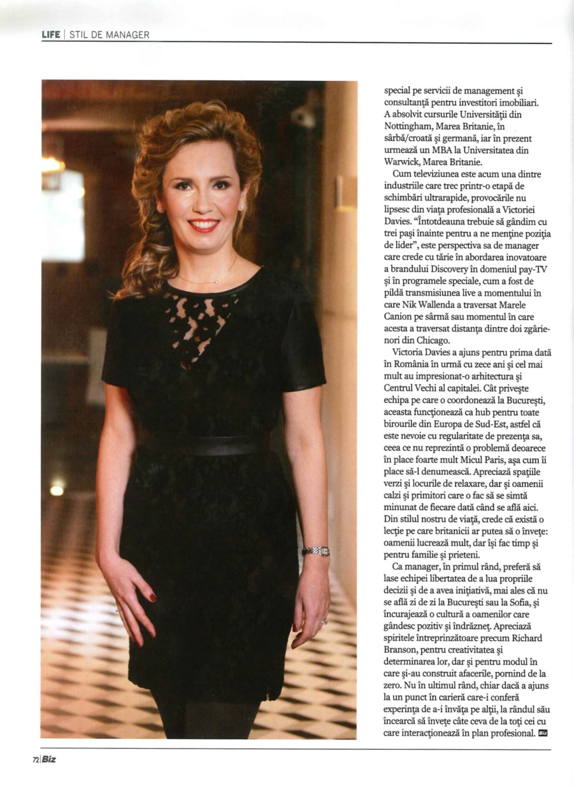 Sedinta foto Victoria Davies – VP Country Manager-Discovery Networks