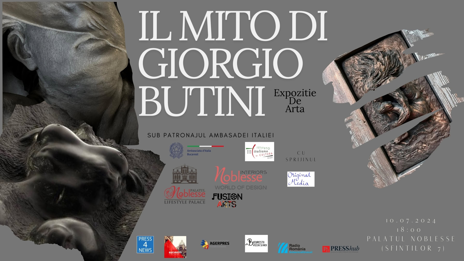 Expoziția „Il Mito” a Sculptorului Giorgio Butini la Palatul Noblesse: O Galerie de Artă Cu Esență Mitologică, iulie 2024