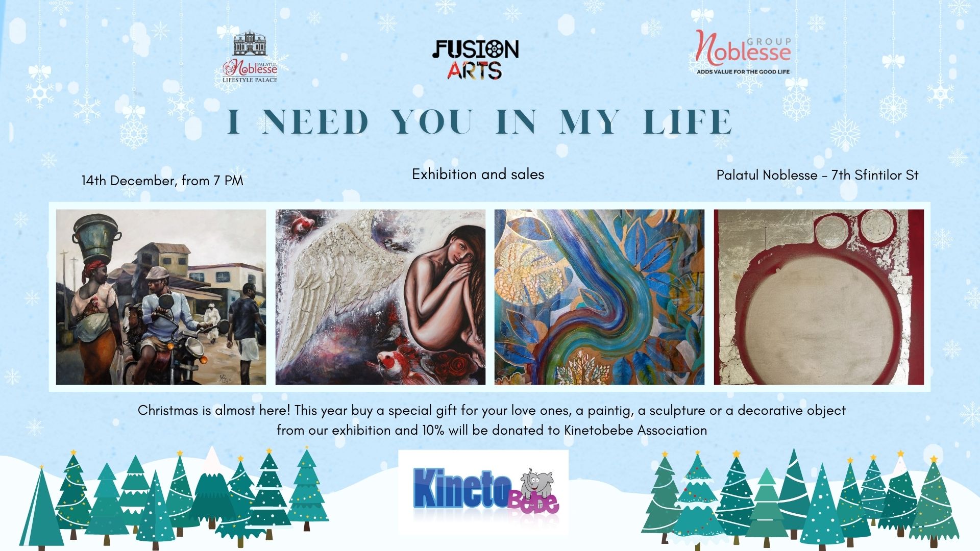 Expoziție de artă Fusion Arts, decembrie 2022