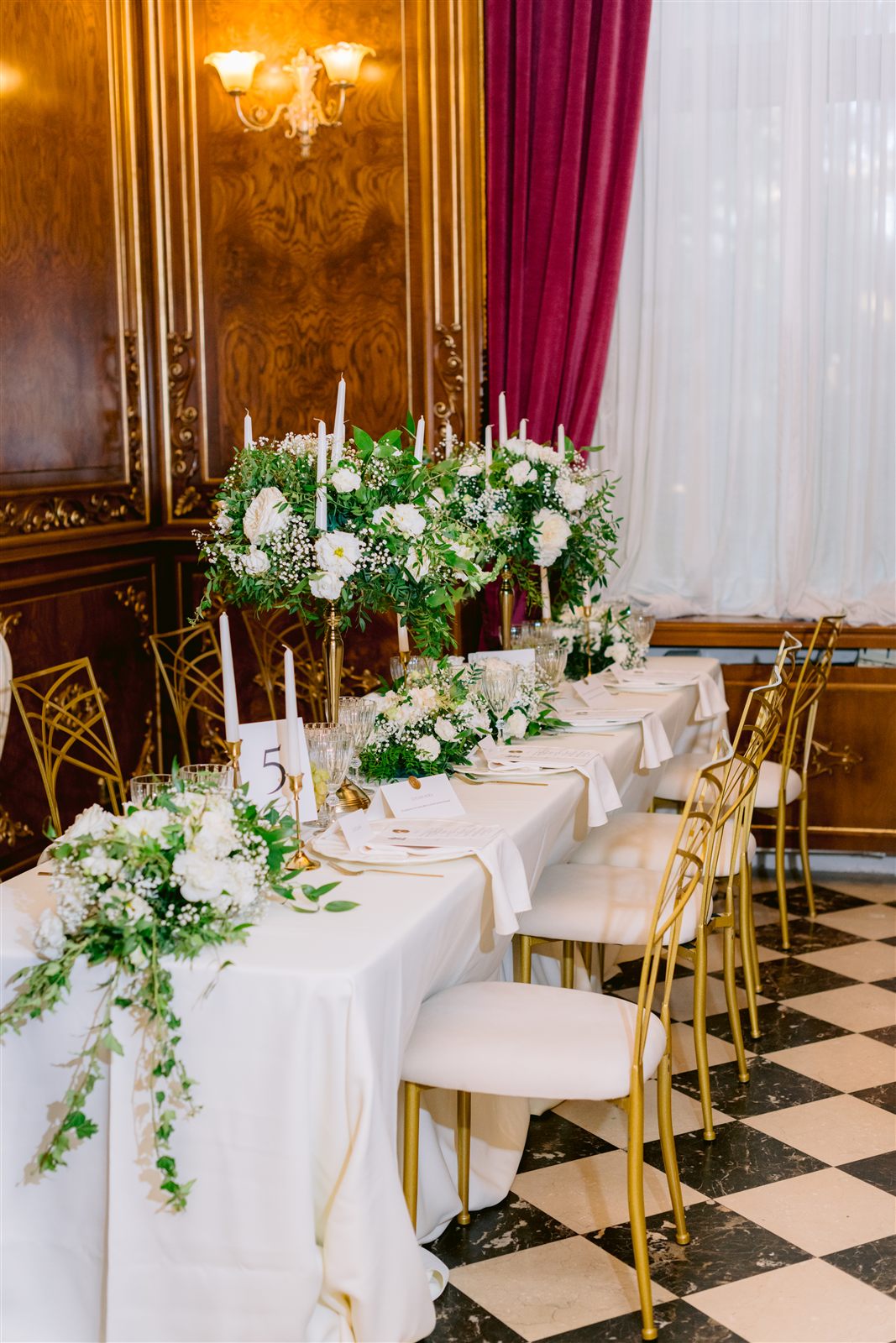 Decor de nunta in Salonul Regent al Palatului Noblesse Bucuresti