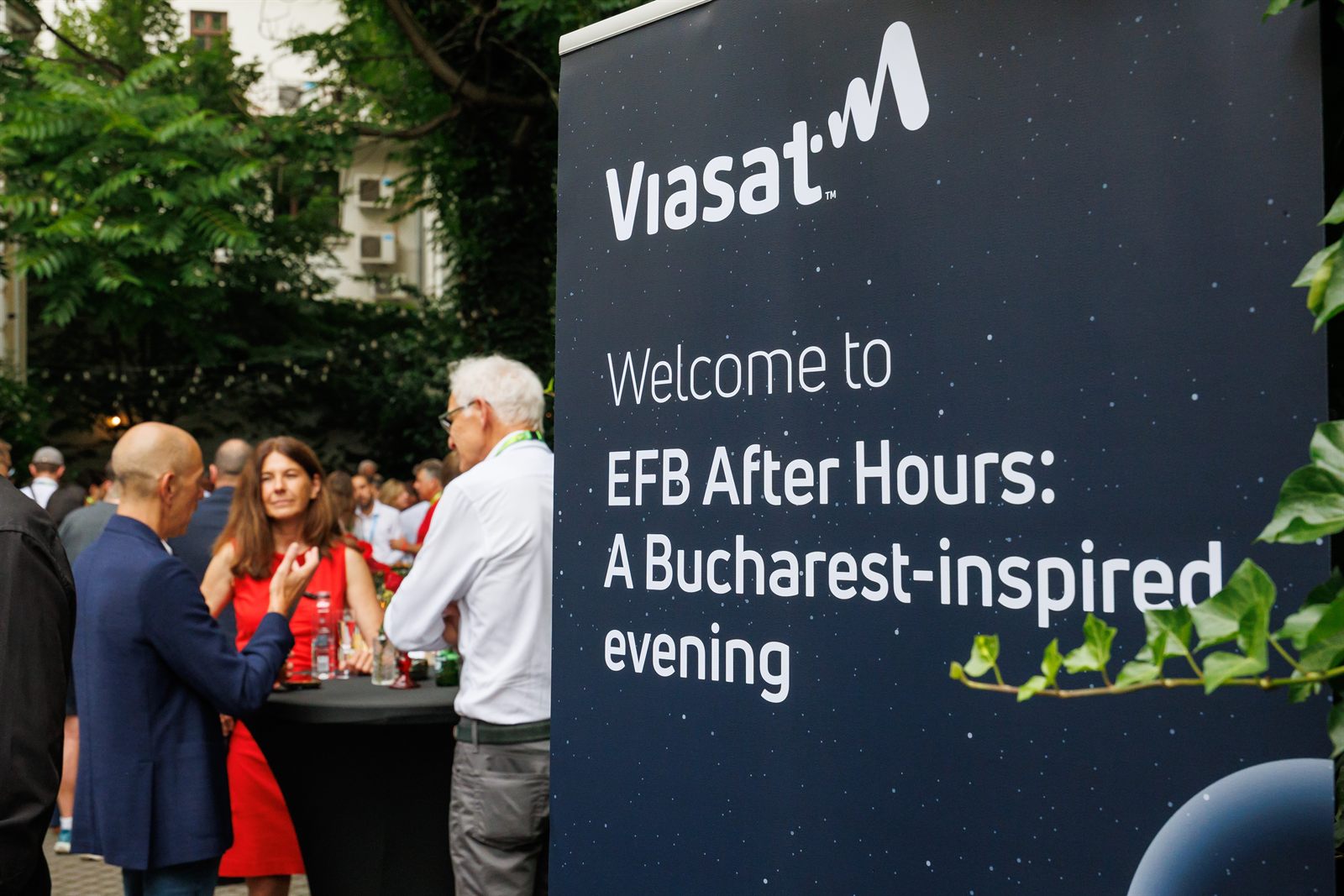 Bannerul Viasat „EFB After Hours: A Bucharest-inspired evening" la Palatul Noblesse