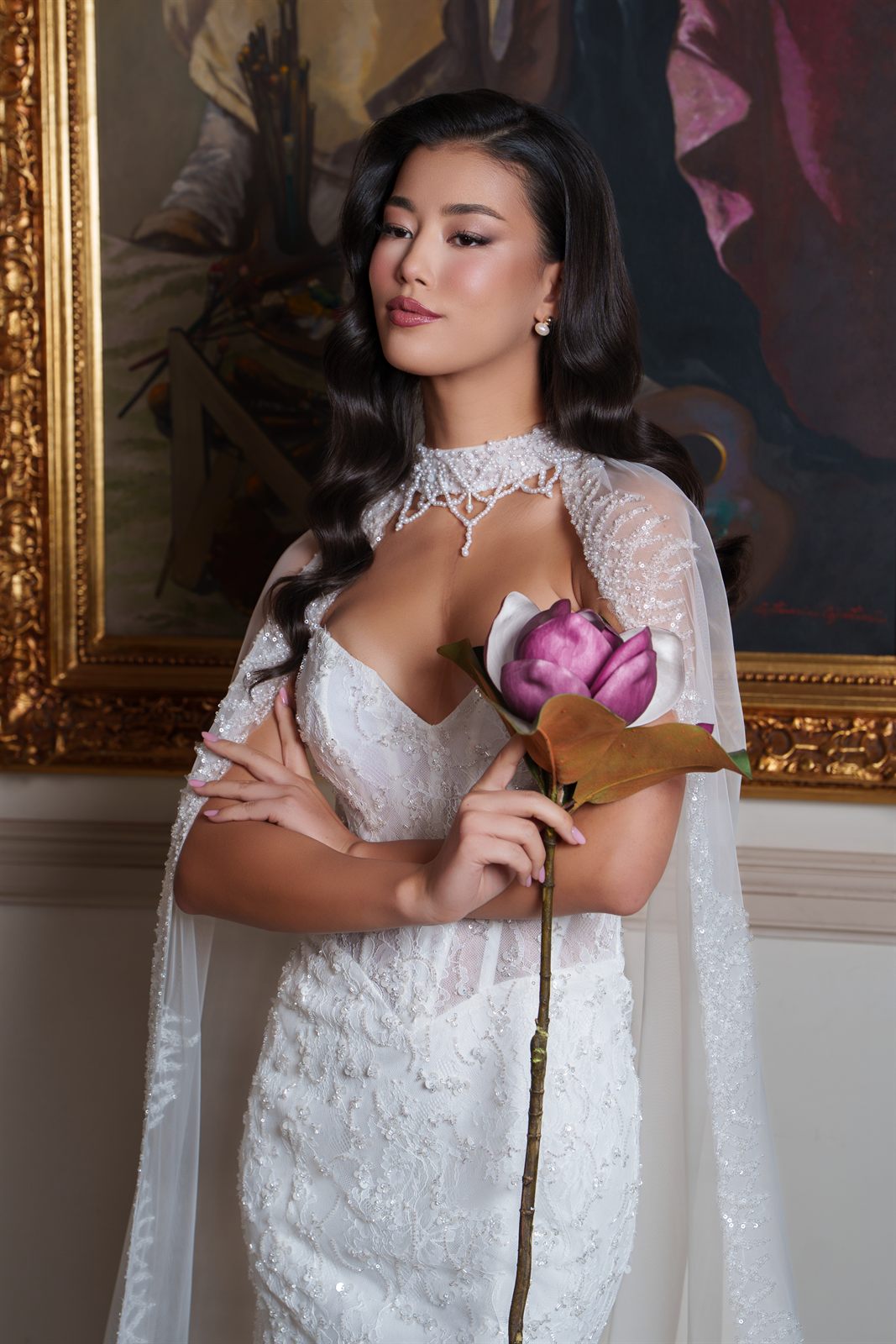 Rochie de mireasă Aura Radu — ședință foto editorială la Palatul Noblesse, București (cadru 5)