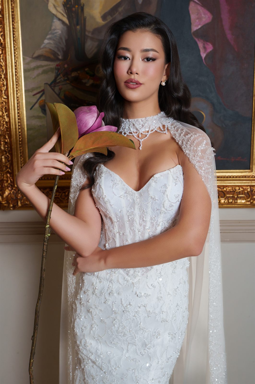 Rochie de mireasă Aura Radu — ședință foto editorială la Palatul Noblesse, București (cadru 6)