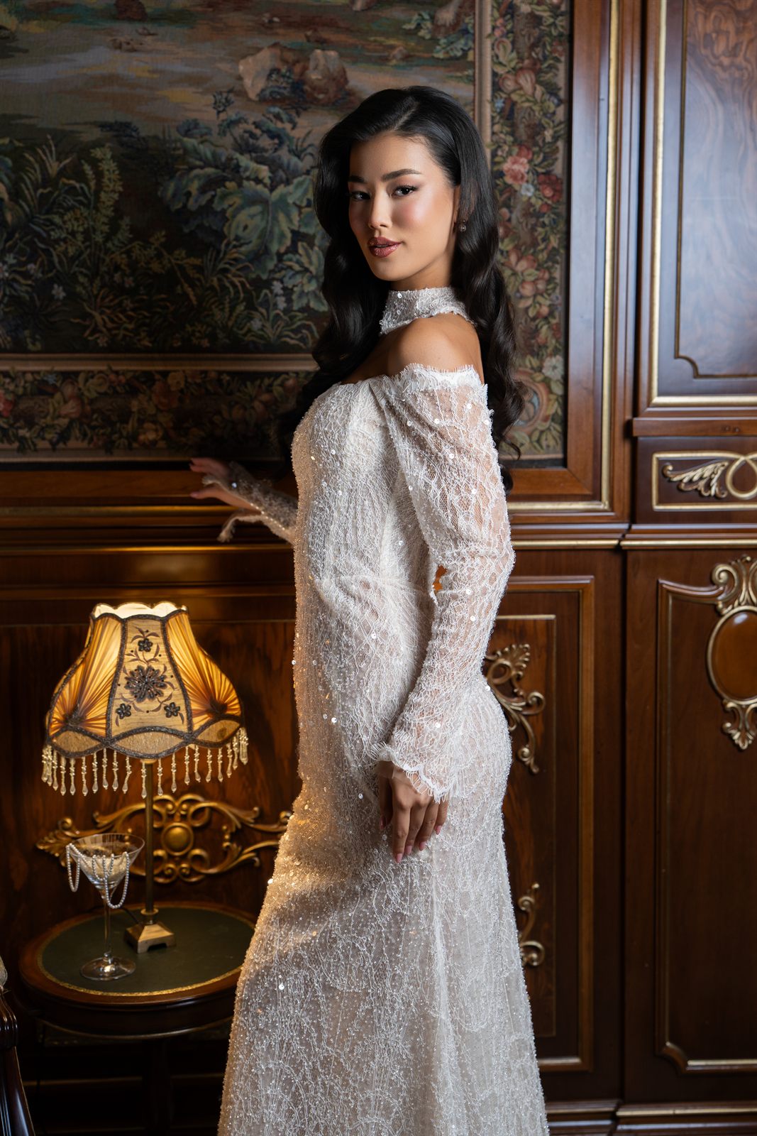 Rochie de mireasă Aura Radu — ședință foto editorială la Palatul Noblesse, București (cadru 8)
