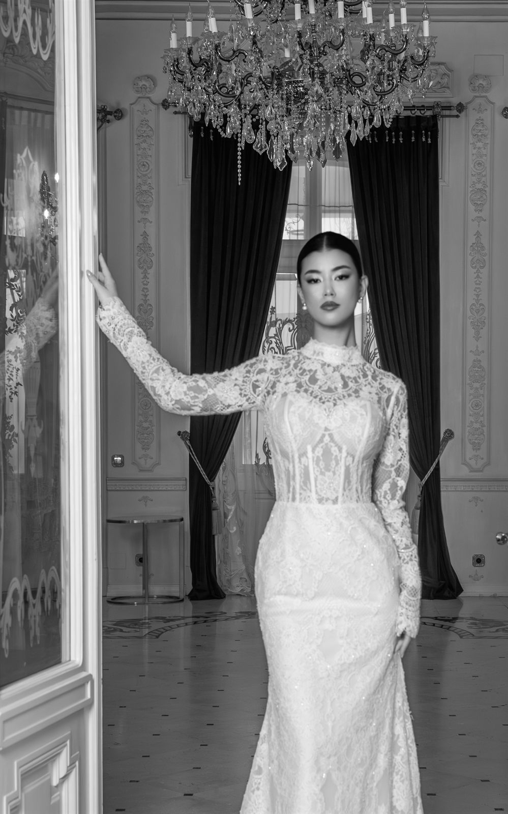 Rochie de mireasă Aura Radu — ședință foto editorială la Palatul Noblesse, București (cadru 24)