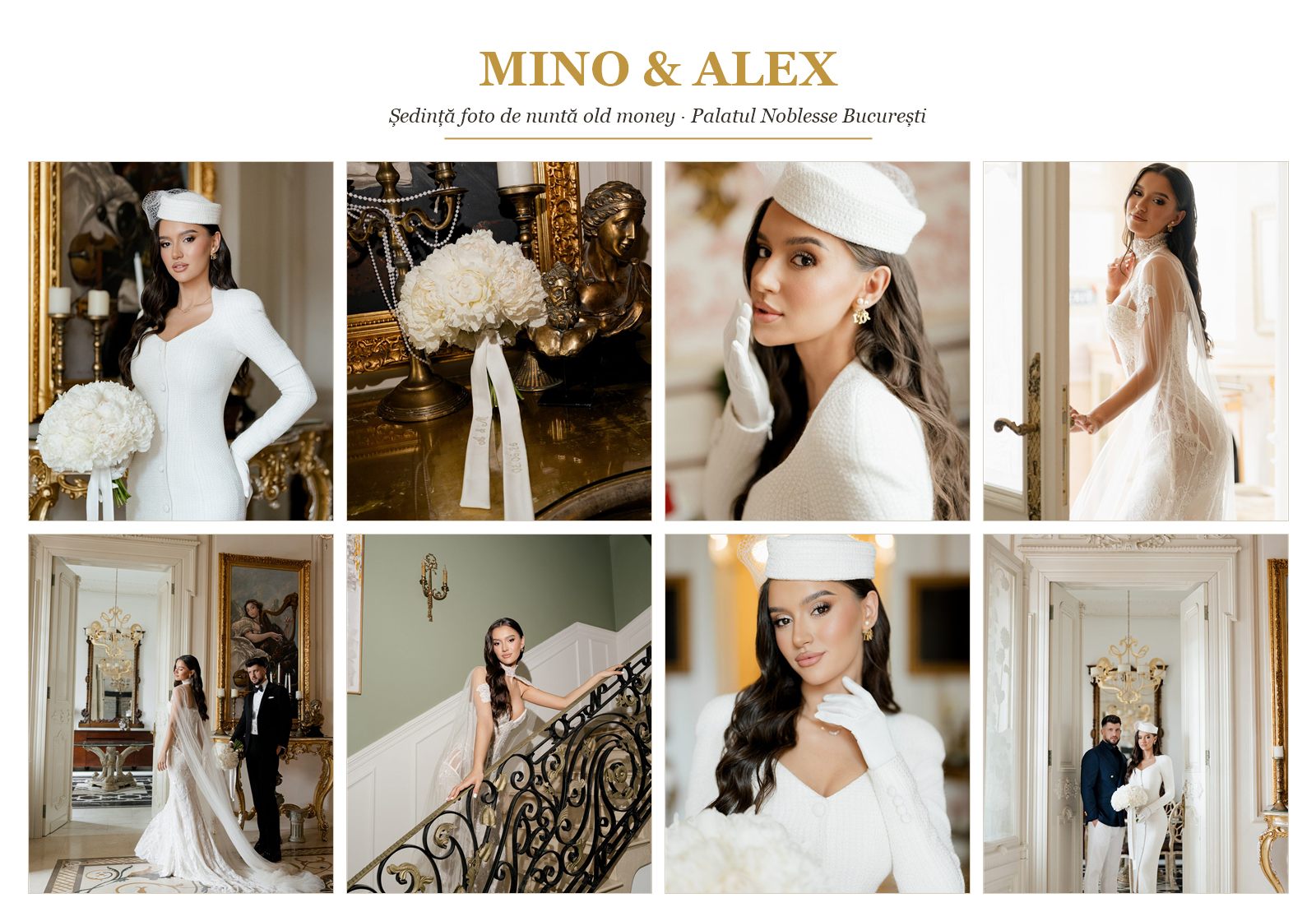 Moodboard ședință foto de nuntă old money Mino & Alex — Palatul Noblesse București